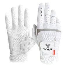 TourGolf 男用半羊皮高爾夫手套 右手用 TGM-03, 白色, 1個