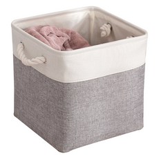 알로데 다용도 투톤 스퀘어 보관 빨래바구니, 06 화이트그레이