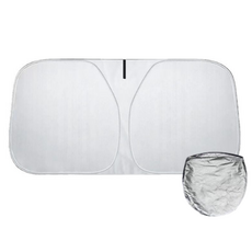 Zliz 車用一鍵式前擋風玻璃遮陽板, 銀色, 1個