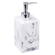 THE ZAKKA 多用途大理石紋方形按壓瓶 M, 1個, 白色