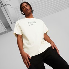 푸마 남성용 다운타운 로고 그래픽 티셔츠 62062299