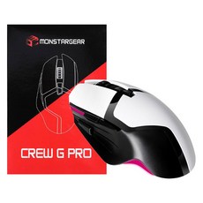 MONSTARGEAR CREW Gpro RGB 電競有線滑鼠 CREW G PRO, 白色