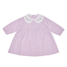 Minkmui 女童大翻領刺繡連身裙