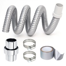 Wanet銀色線條洗衣機排水管 2m組, 銀, 1組