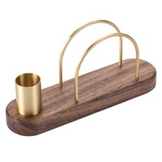 EVER HOUSE 胡桃木桌面紙巾鐵製支架 伸縮款, 棕色