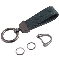 APECTO 汽車用羊皮現代鑰匙圈, 1個, 綠色