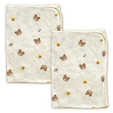 이키 유아용 오가닉 에어 메쉬 담요 2p, 곰, 곰