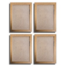 리드오프 미니 포토 탁상 납골당 추모 액자 프레임, 오크, 4개