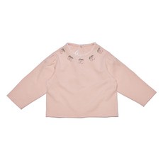 Minkmui 兒童水果刺繡縫線大學T