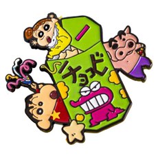 Time to play 蠟筆小新與巧克比 單面徽章, 1個, 混和色