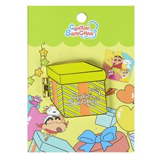 蠟筆小新與小葵禮物鉸鏈徽章, 1個, 混合顏色