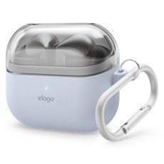 elago Galaxy Buds 3 Pro 相容雙掛式保護套, 單一商品, 1個, 透明淺藍