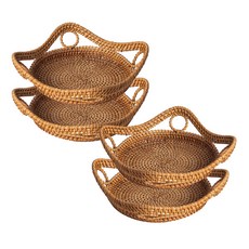 라탄 과일 귤 바구니 트레이, 1호, 4개