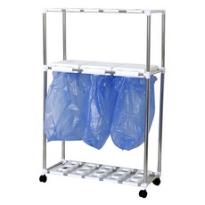 Sense2030 雙層三件式分類垃圾桶組, 白色