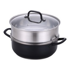 Priceless 不鏽鋼彩色派對炒鍋蒸籠組, 1個, 28cm