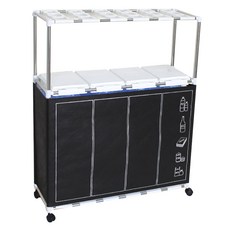 센스2030 분리 수거함 2단 4p + 커버 세트, 화이트+커버