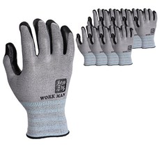 Cheonhamujeok Workman NBR泡棉半塗層工作手套 雙手適用 S, 10個, 灰色