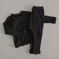 PEEKABOO Daphne嬰兒捲邊豎紋長袖衣褲套裝