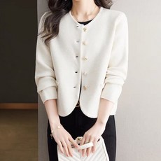 Paperments 鈕扣亮點圓領短版夾克 23005