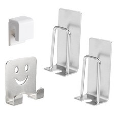 지니컴퍼니 스텐 칫솔걸이 2인 세트, 실버, 1세트