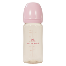 LALA&MORE Lalabebe PPSU 優質奶瓶 不含奶嘴, 1個, 粉嫩粉紅, 260ml