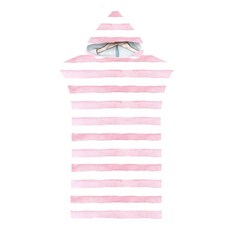 Allode 女款彩色條紋連帽沙灘袍