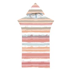 Allode 女款彩色條紋連帽沙灘袍