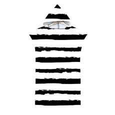 알로데 여성용 컬러 줄무늬 후드 비치가운