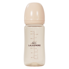 LALA&MORE Lalabebe PPSU 優質奶瓶 不含奶嘴, 1個, 小熊米色, 260ml