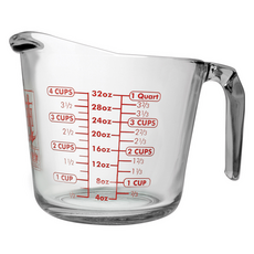 Anchor Hocking Anchor 玻璃量杯, 1個, 1000ml, 紅色