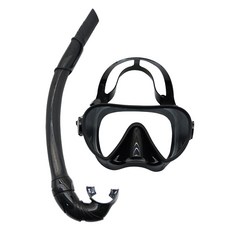 OCEANTAG 潛水面罩+呼吸管組, 黑色