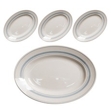 Kanesuzu日常橢圓盤, 4個, 霧灰色