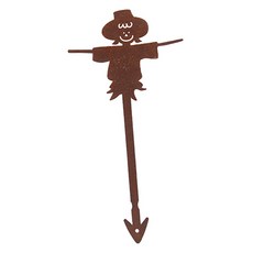 SteelDeco 稻草人A 花盆插牌 仿鏽處理, 棕色