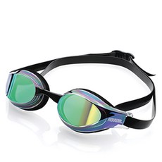 AQUWIN 選手級 一般用 彩虹鍍膜貼合泳鏡 SFH230RVM, RVGD/SMBK, 1個