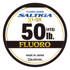 DAIWA Saltiga Floro Leader Crosslink Carbon Shock Leader 50 磅釣線, 天然, 1個