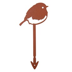 SteelDeco 山雀花盆插牌 粉體塗裝, 棕色