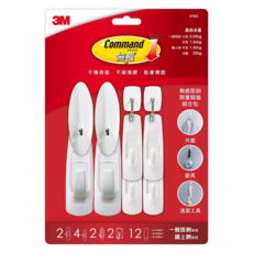3M Command 無痕 掛鉤10件組, 1組, 單一顏色