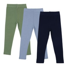 레인보우키즈 아동용 파스텔 부들 피치 레깅스 3종 세트