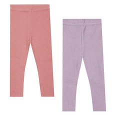 레인보우키즈 아동용 메이플 골지 레깅스 2종 세트