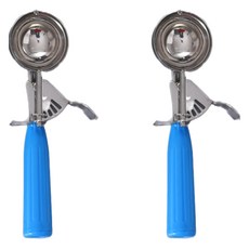 ITiLI 不鏽鋼冰淇淋按壓式挖勺 16號, 藍色, 2個