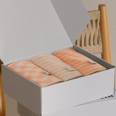 디어리얼 수건 200g 3종 세트, 살구, 1세트