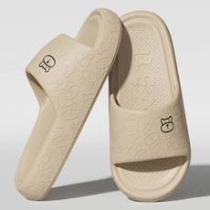 柔軟輕量拖鞋, 牛奶咖啡棕, 1組