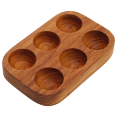 木質雞蛋托盤 6格, 花梨木, 1個
