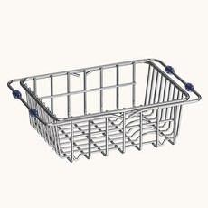 hillo Easy 304不鏽鋼可調節長度加高水槽瀝水籃, 銀色, 1個