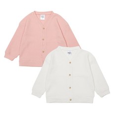 Rainbow Kids 兒童鬆餅紋理開襟衫2件組