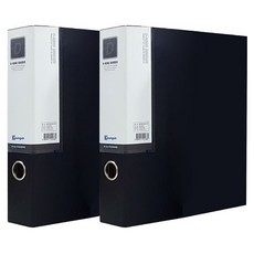 Youngoh 合紙D型環活頁夾 A4 7cm, 黑色, 2個