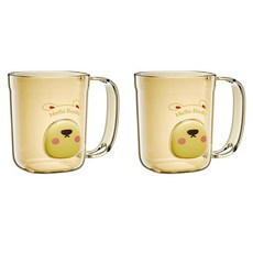 THE ZAKKA 小熊鬍鬚浴室牙刷杯均碼, 黃色的, 2個