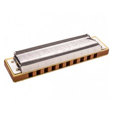 Hohner Marine Band 1896 C大調口琴, 1個, M189693X, 銀色 + 褐色