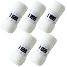 藝小堂 高級毛巾 超細纖維 35 x 75 cm, 5個, 白色