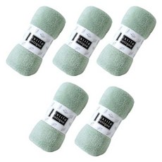 藝小堂 高級毛巾 超細纖維 35 x 75 cm, 5個, 綠色